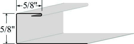 5/8" J-Channel - Steel Colonial White PVC